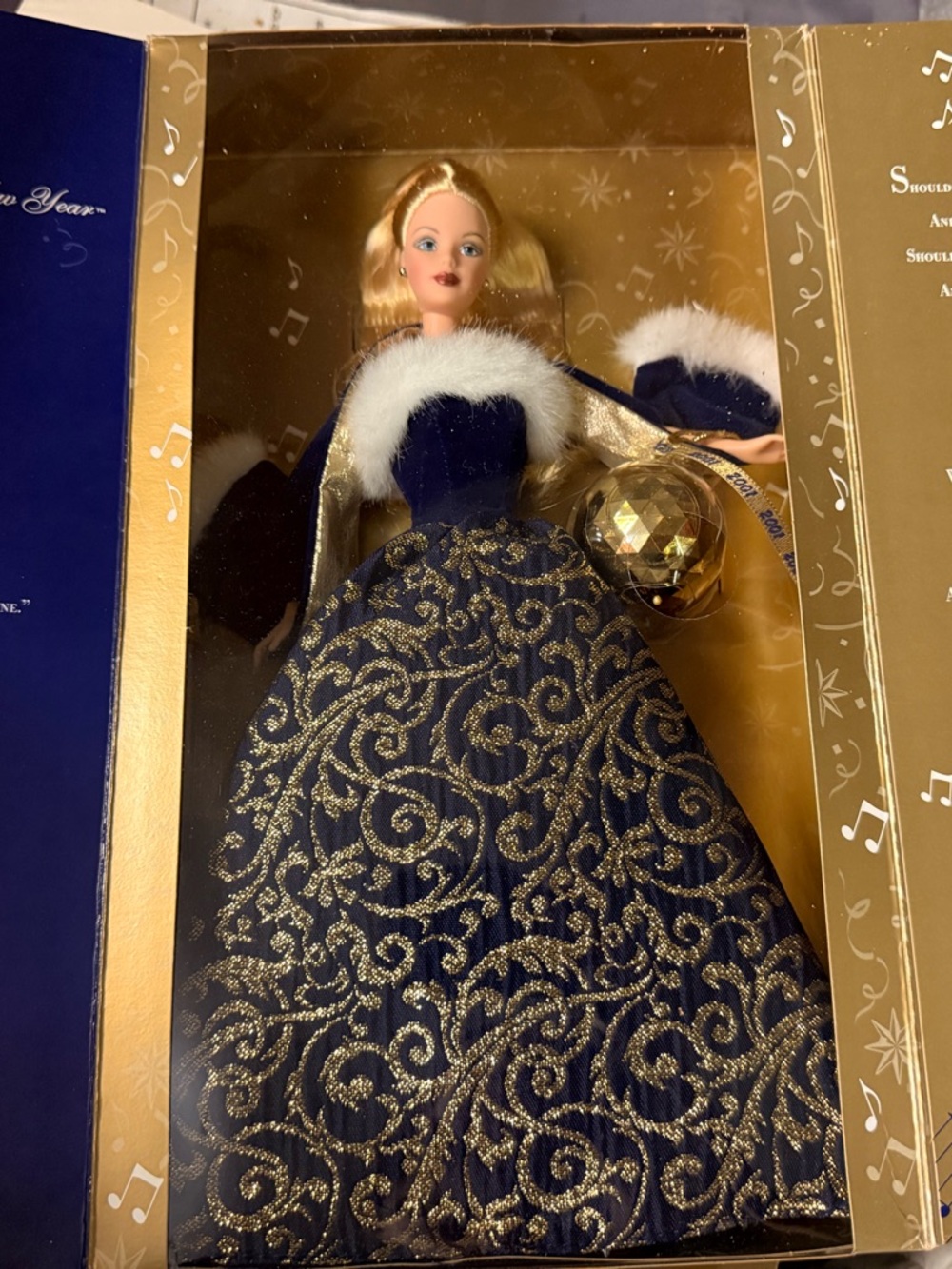 Holiday Collector Doll in Navy and Gold Gown